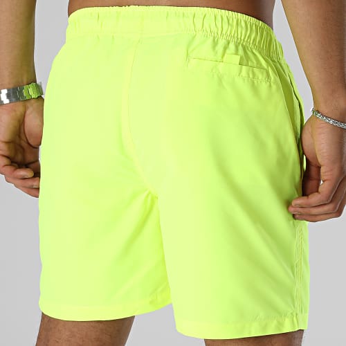 Short De Bain Logo 2 Jaune Fluo Noir