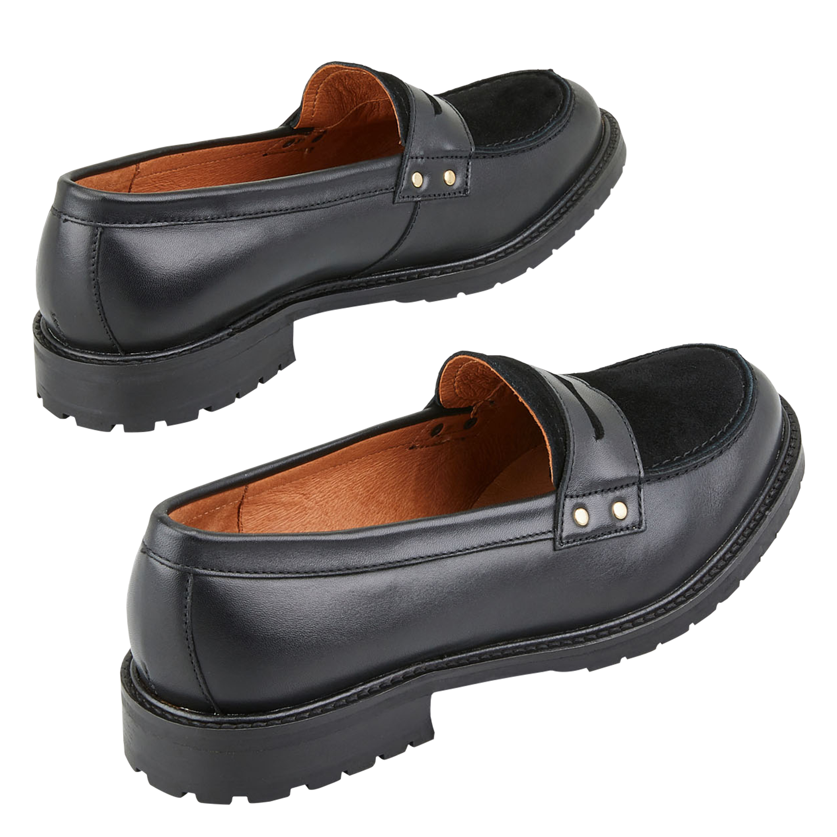 VALOLA - Mocassins bi-matière | Noir