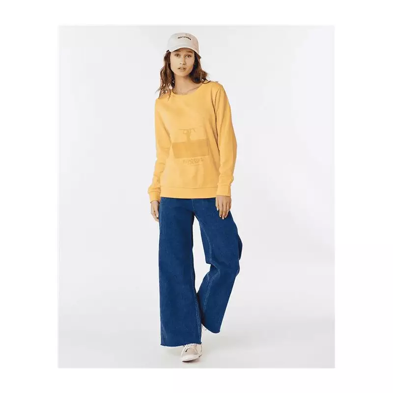 Sweat femme RIPCURL Re-Entry Crew Pastel Orange