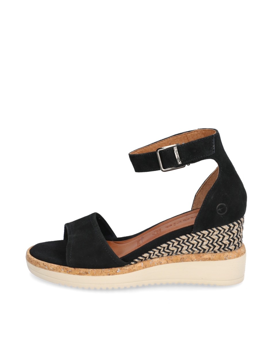 Veloursleder Keilsandale