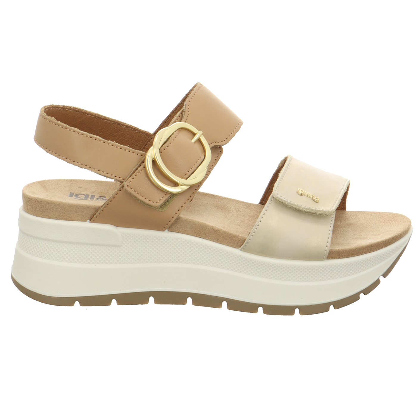 Plateausandale beige