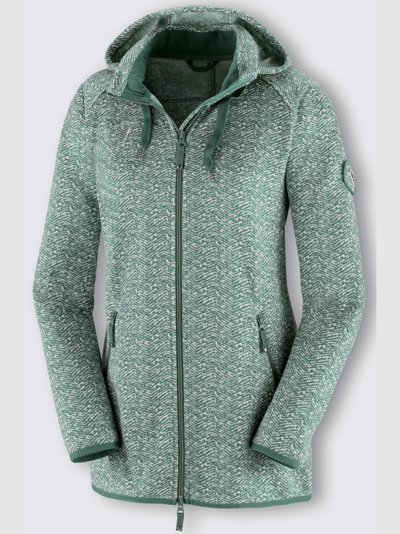 Veste polaire effet tricoté