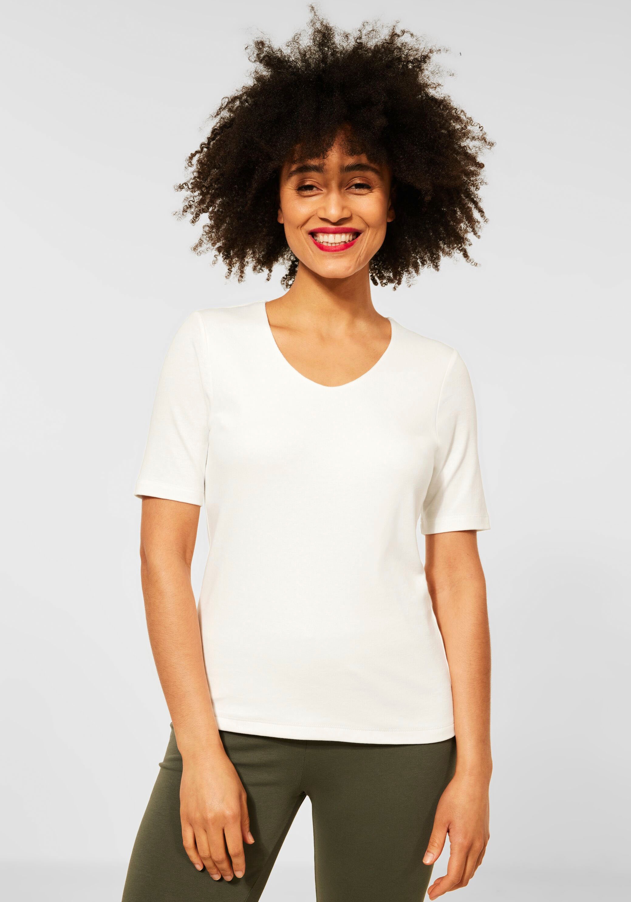 STREET ONE T-Shirt »Style Palmira«, im Basic-Style
