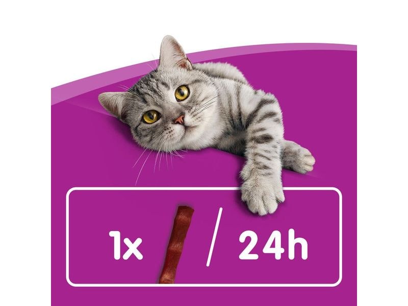 Whiskas Katzen-Snack Sticks Lachs, 6 x 6g Ergänzungsfuttermittel für Katzen