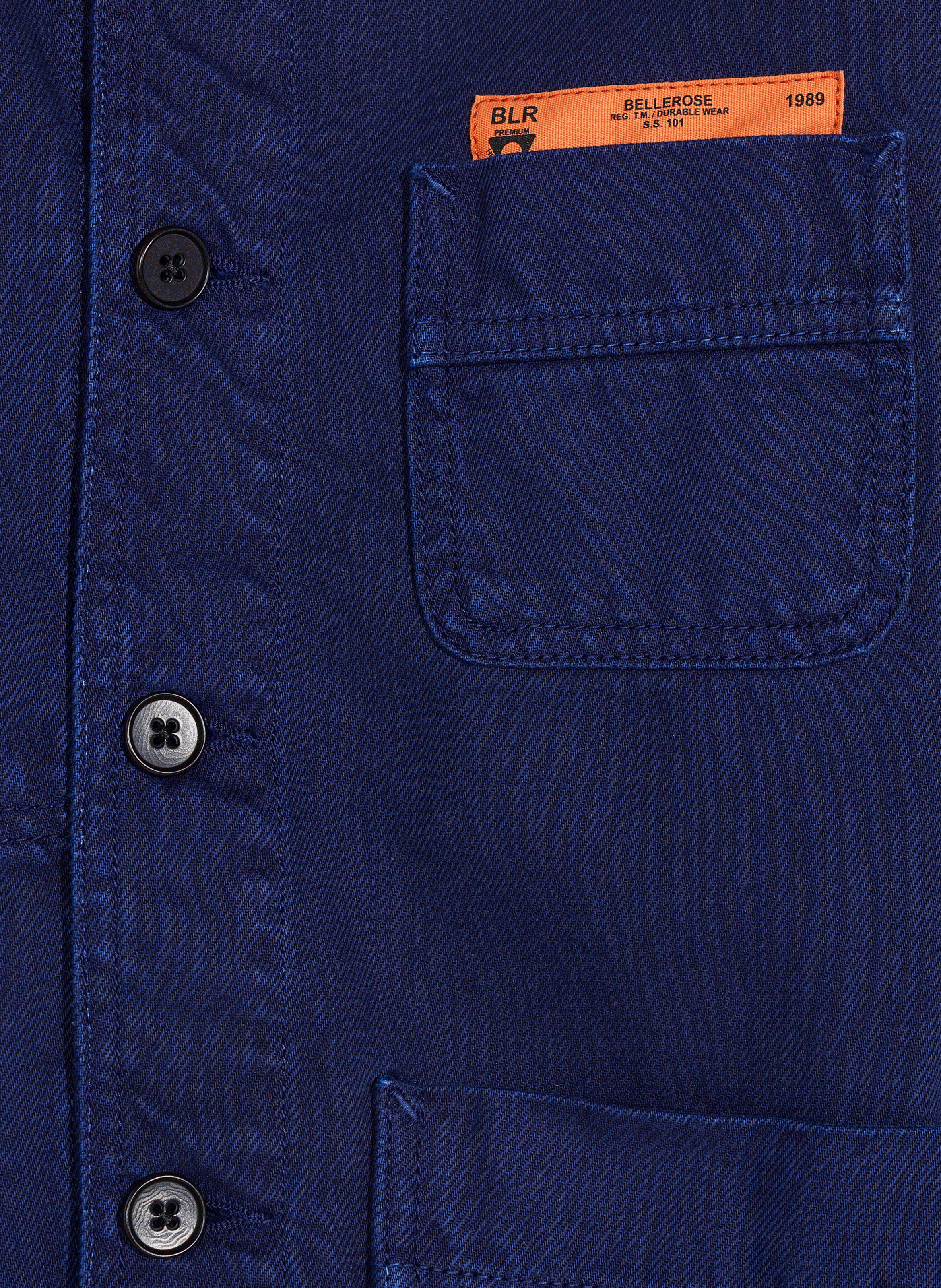 PITT - Veste col classique en coton | Bleu