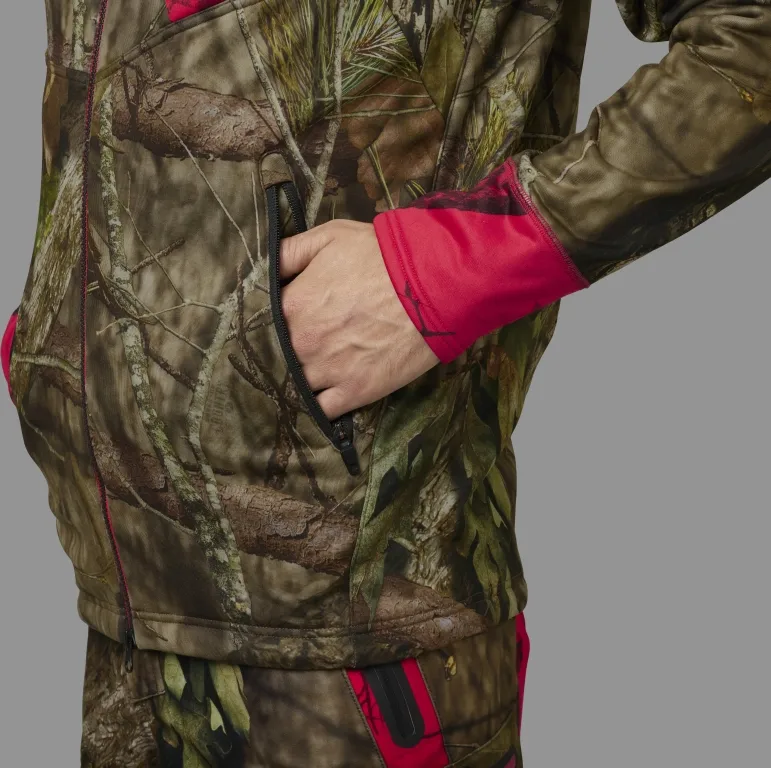 Härkila Men's Moose Hunter 2.0 Fleece Jacket Mossy Oak Break-Up Country/Mossy Oak Red