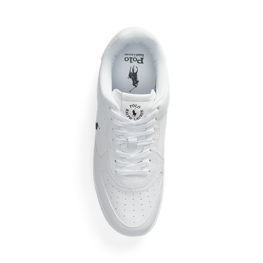 Ralph Lauren Masters Court Sneakers, White/White/Black, 44