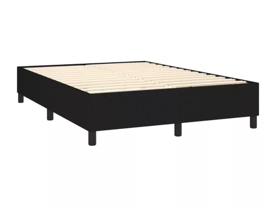 Sommier tapissier avec matelas et LED Noir 140x190 cm Tissu