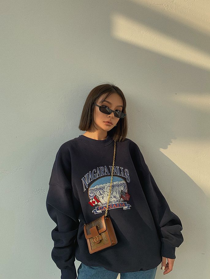 Colada - Geborduurd losvallend sweatshirt