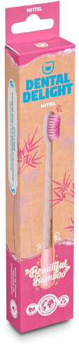 DENTAL DELIGHT Beautiful Bamboo Zahnbürste BLAU/WEISS/SCHWARZ/PINK