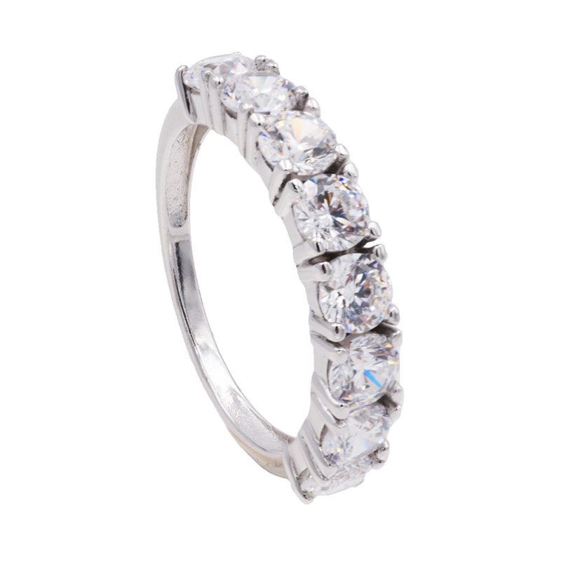 Bague femme - Alliance - Oxyde de zirconium - Argent 925