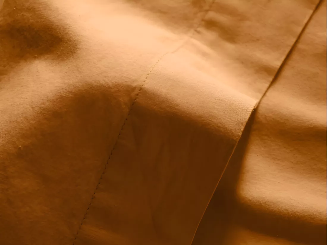 Drap Plat Palace Pur Coton Teint Lavé, 63 Fils/cm² - Palace Terre Cuite - 240 X 290 Cm