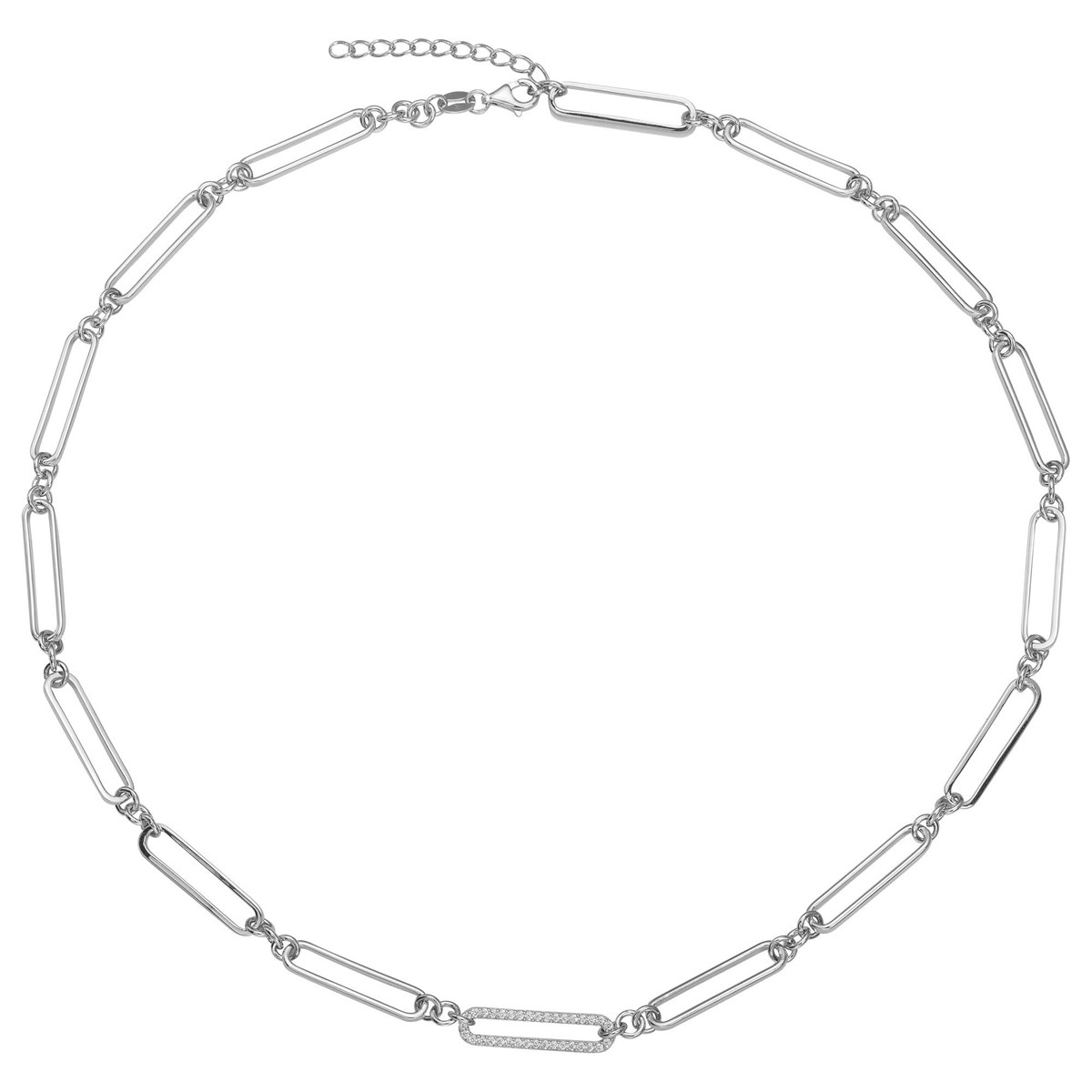 Collier multi-motifs en Argent avec oxyde de zirconium blanc