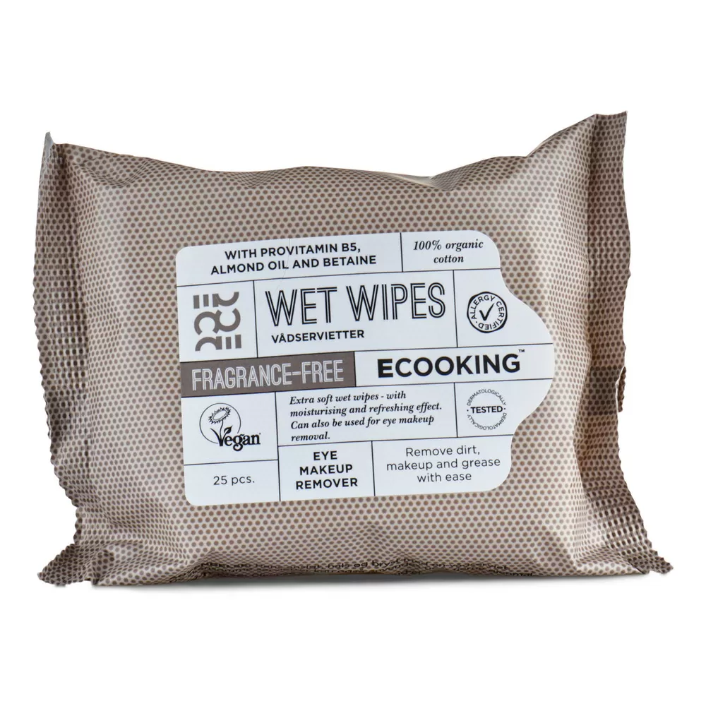ECOOKING Vådservietter Parfumefri - 25 Stk.
