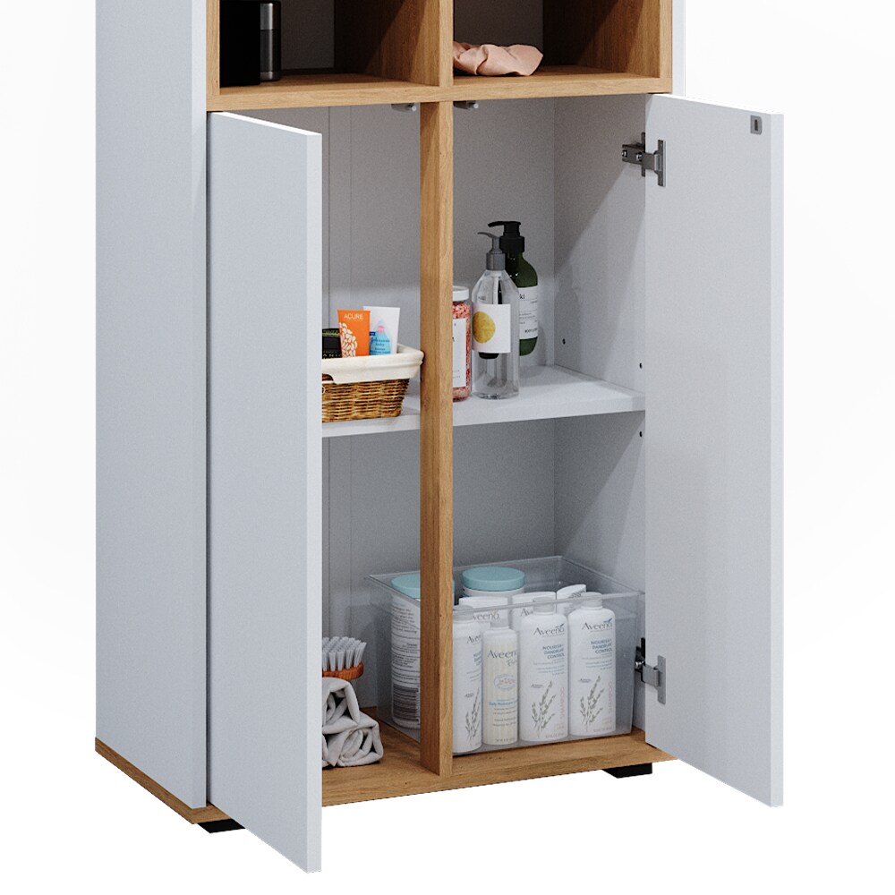 Vicco Midischrank Didi Weiß Eiche 60 x 97 cm mit 2 Türen