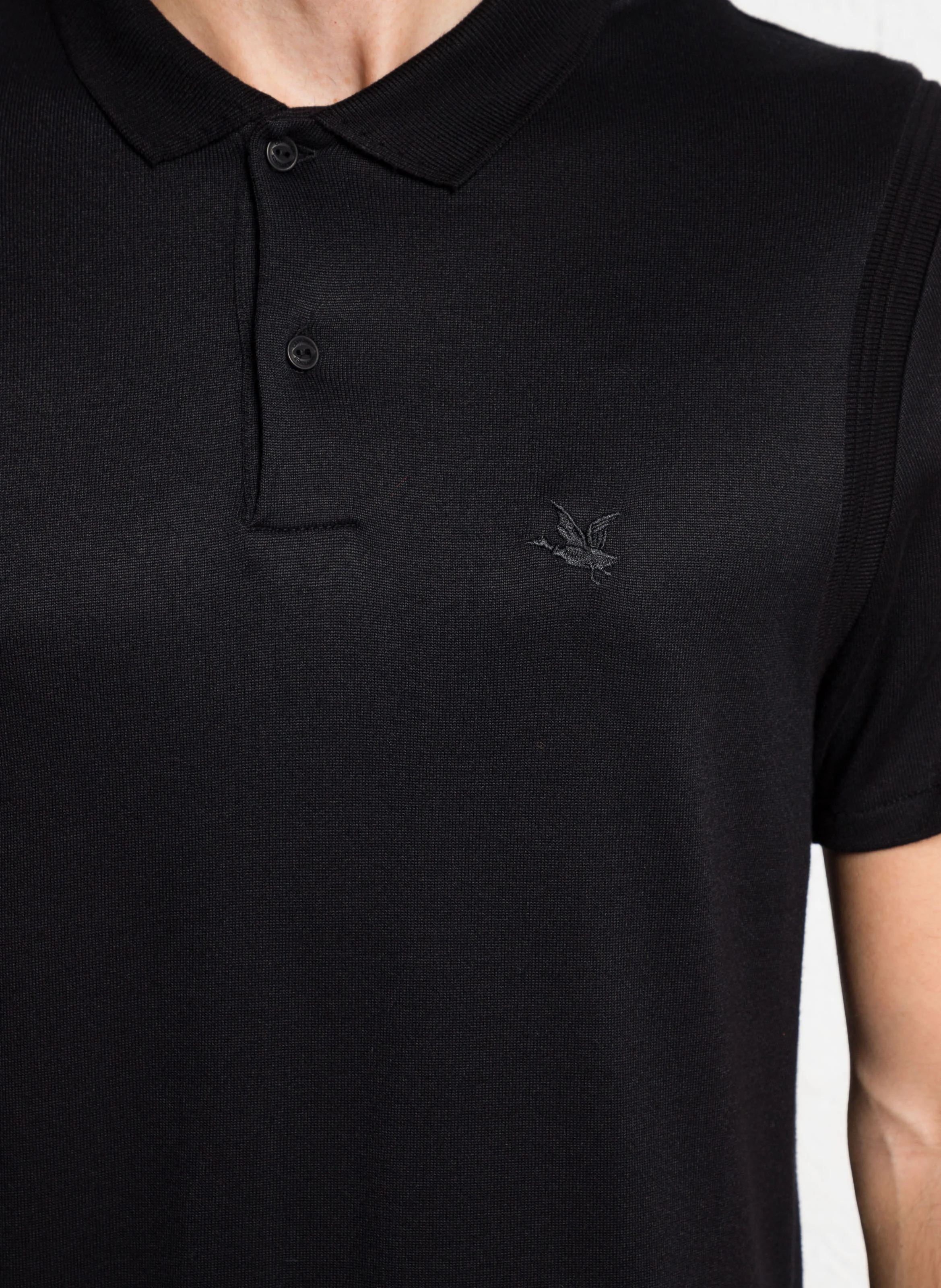 CARTOUCHE2 - Polo droit à col classique | Noir