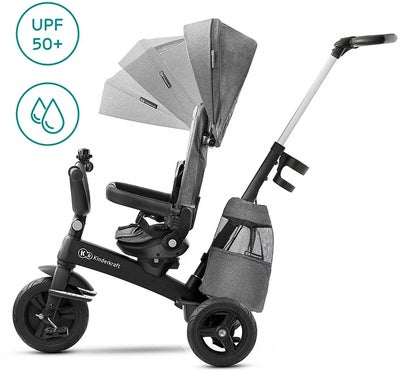 Kinderkraft EASYTWIST Platinum Trehjulssykkel, Grå