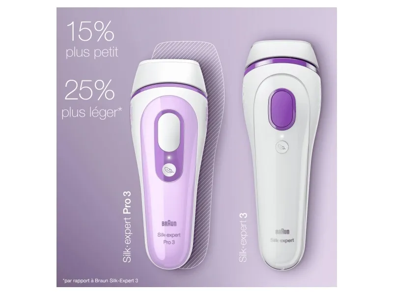 Braun Silk-expert Pro 3 PL3132 - Hårfjerningssystem - hvid/lilla - med Venus Divine barbermaskine