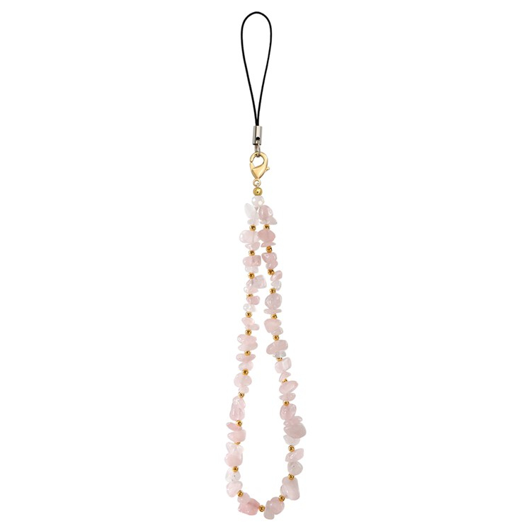 (21cm) Universal Handy Kette Phone Charms Schmuck Anhänger Handgelenkschlaufe - Rosa Kristalle