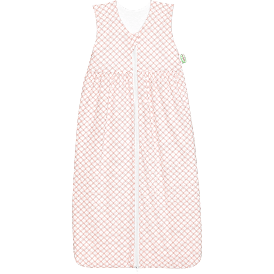 odenwälder Babynest Jersey Schlafsack Anni check light coral 70cm - 130cm