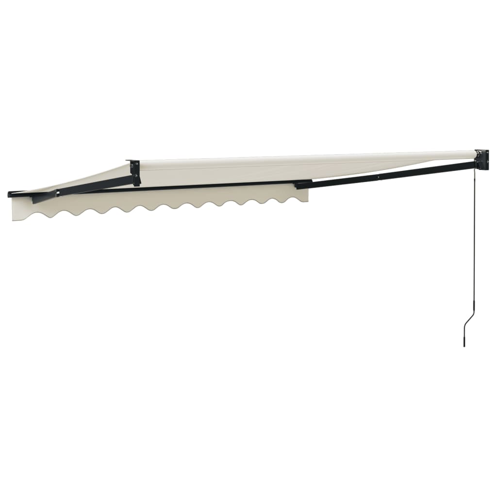 Auvent rétractable crème 3,5x2,5 m tissu et aluminium