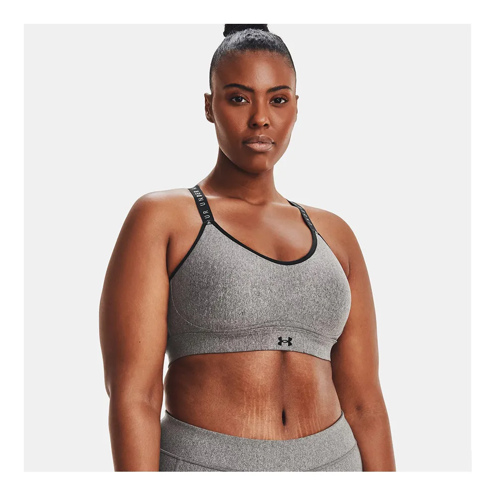 Under Armour INFINITY LOW HTR COVER - Brassière Femme gray