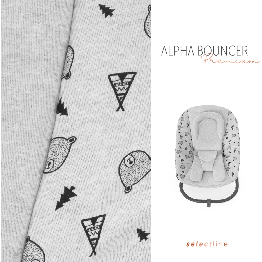 hauck Babyaufsatz Alpha Bouncer Premium Nordic Grey