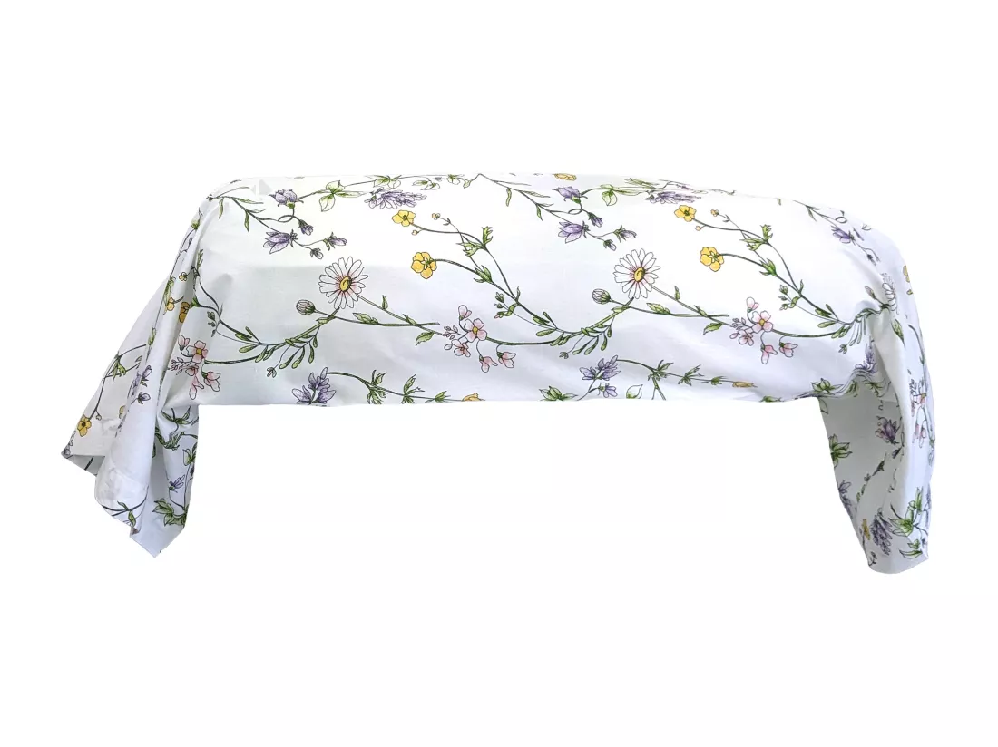 Taie de traversin 140x43 cm coton FOLIFLORA Blanc