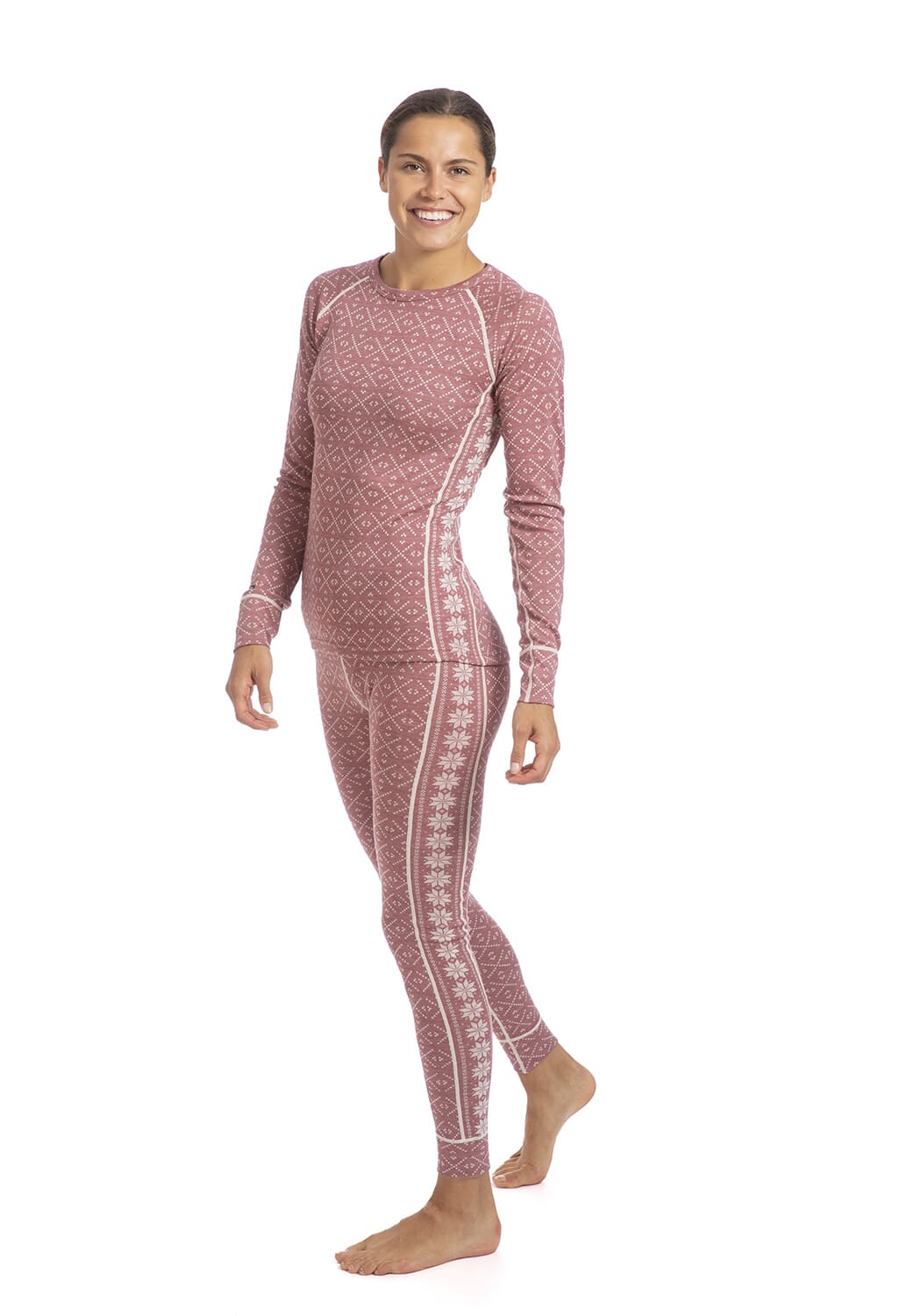 Viking Snø Longs - Rosa m/sideprint Dame - Viking Of Norway