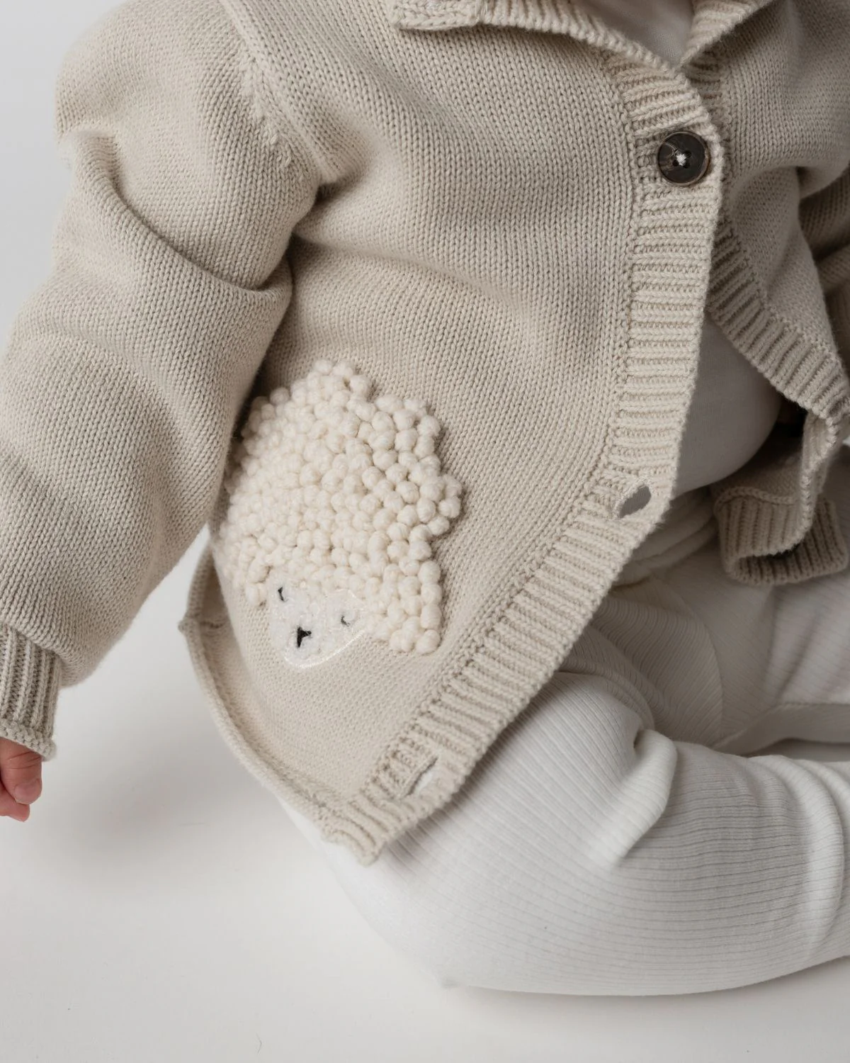 Dieck Cardigan | Lammies | White Sand