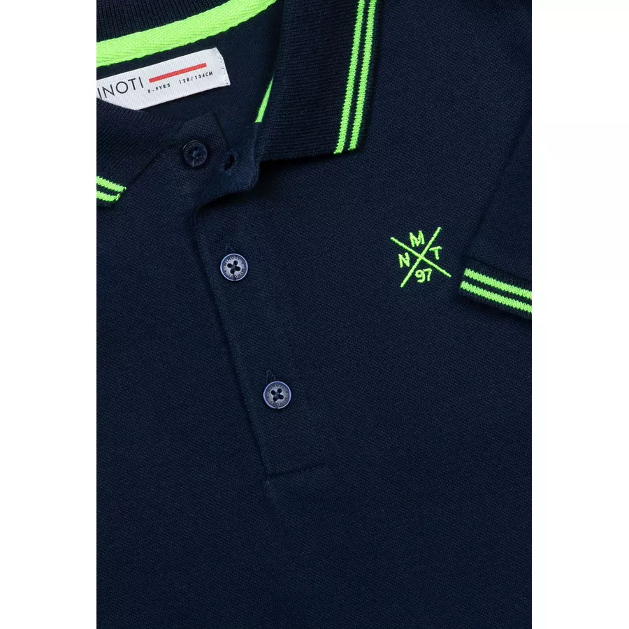MINOTI Poloshirt mit Kontrastelementen Dunkelblau