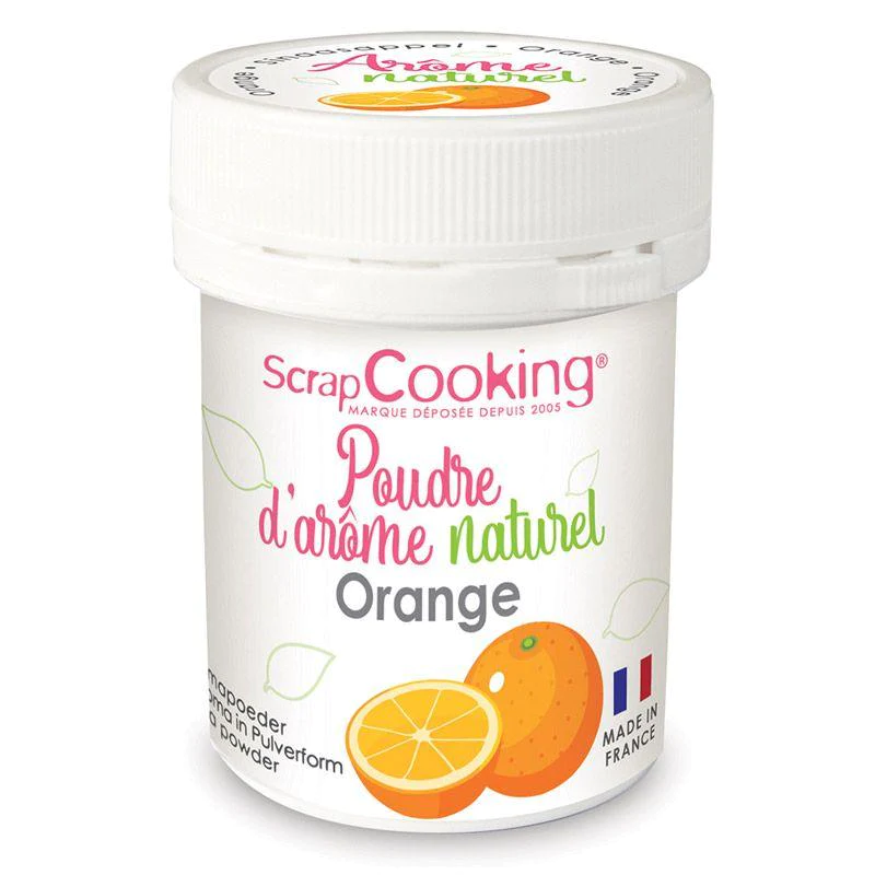 Arôme alimentaire naturel en poudre 15 g - orange Scrapcooking
