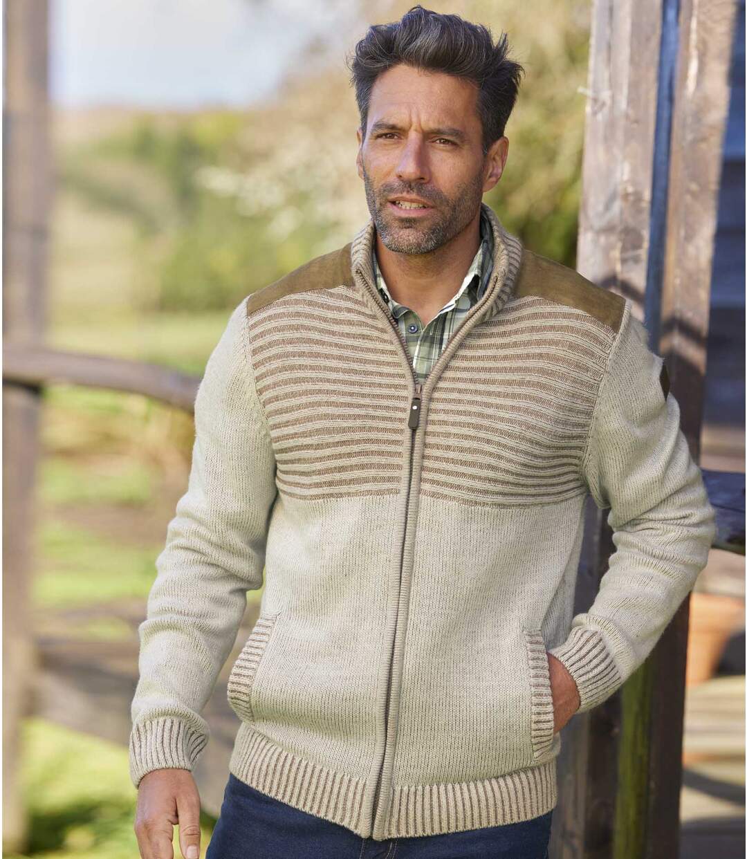 Gilet Tricot Zippé Authentique