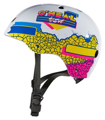 Casque BMX O'Neal Dirt Lid Crackle Blanc/Multicolor