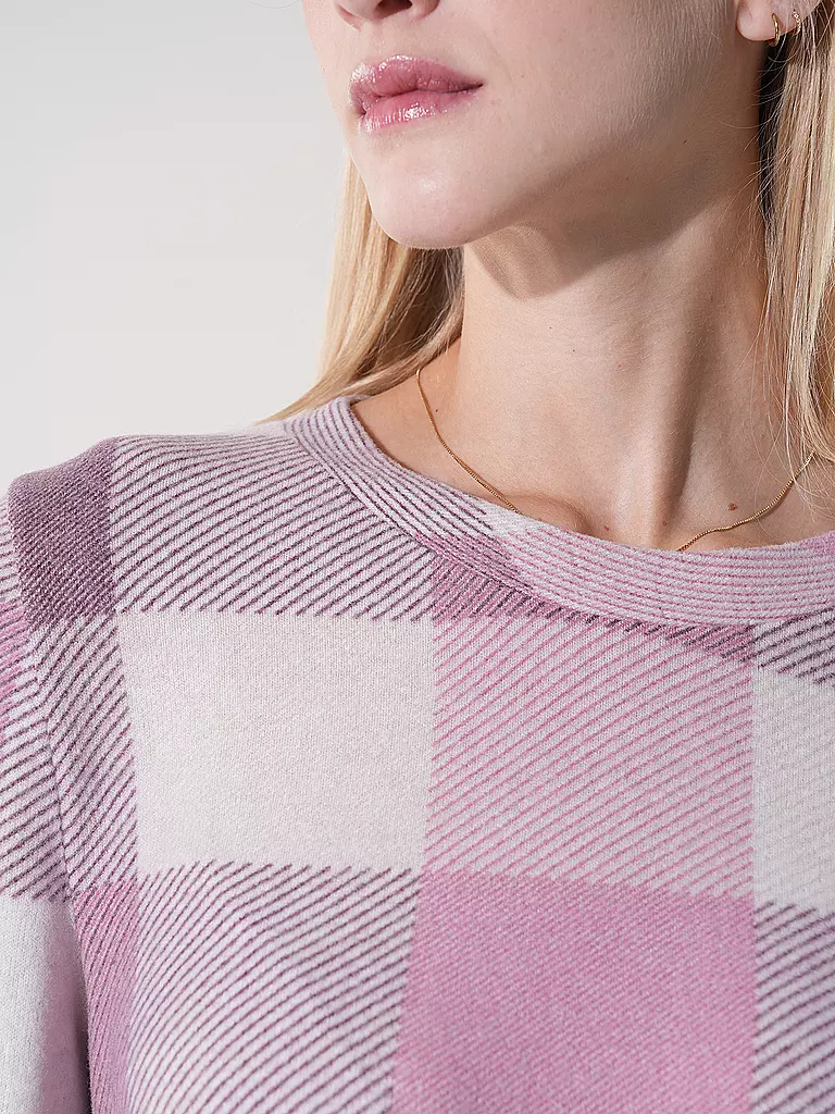 TOM TAILOR Langarmshirt COSY CHECK beere