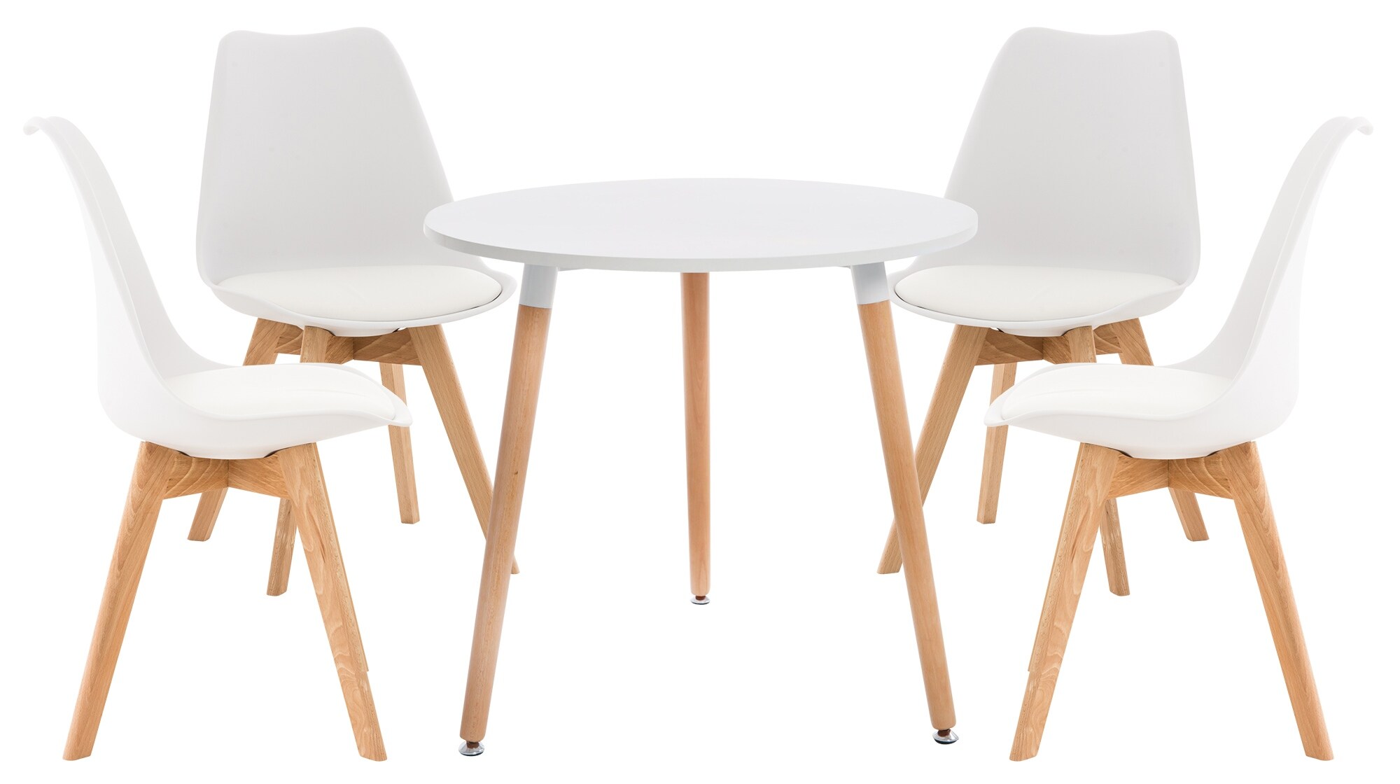 CLP Sitzgruppe Lansgar I 4X Stuhl Linares + 1X Tisch Ansgar I Moderne Essgruppe