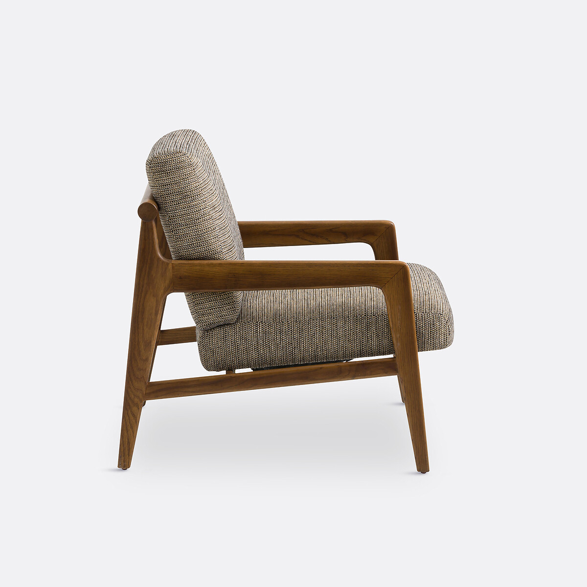 LA REDOUTE INTERIORS<br>Poltrona vintage com mistura de tecido e couro, Vinato