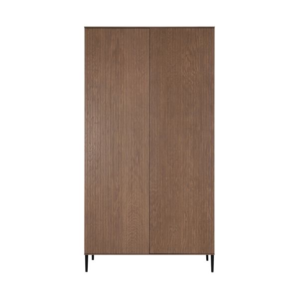 Kidsmill Levi Kledingkast 2-deurs - Ronde Poot - Walnoot