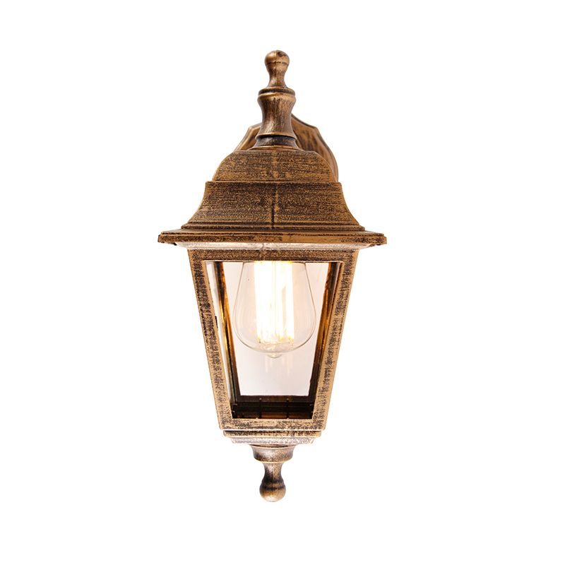 Buiten wandlamp antiek goud IP44 - Capital
