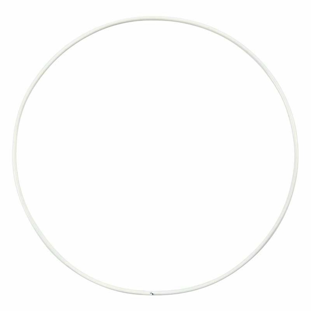10 cercles en métal blanc - ø 15 cm