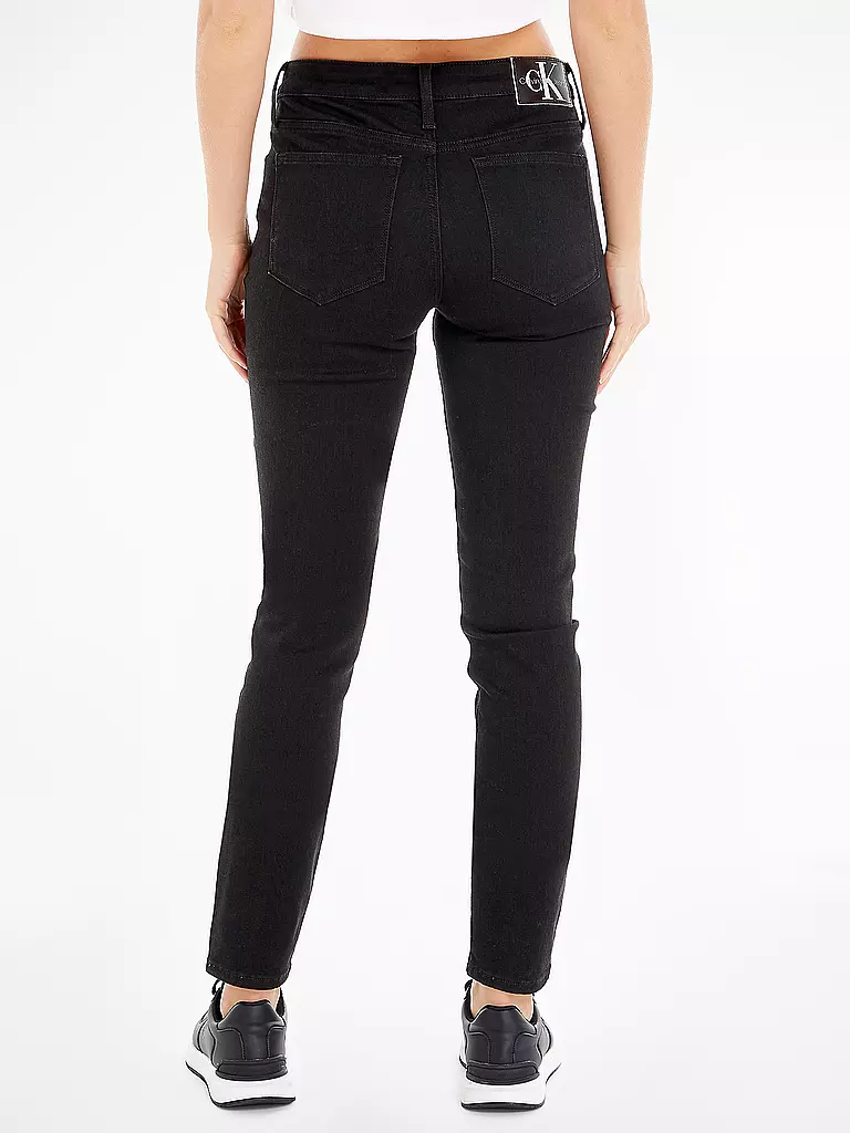 CALVIN KLEIN JEANS Jeans Skinny Fit schwarz