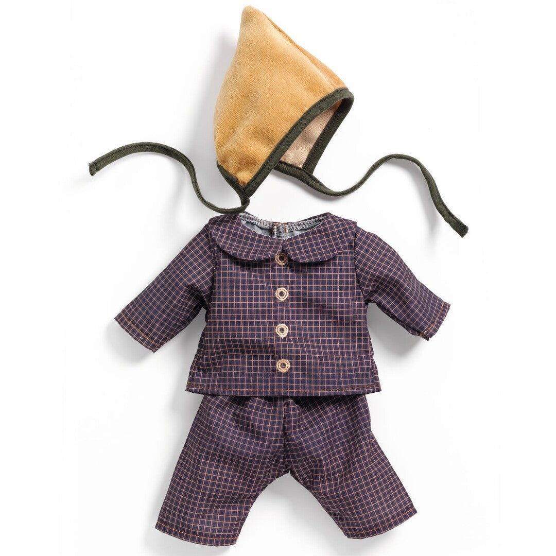 Djeco poppenkledingset pomea - ambre - 32 cm