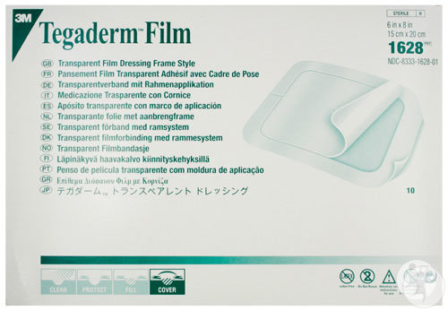 3M Tegaderm Film Pansement Film Transparent Adhésif 15x20cm 10 Pièce (1628)
