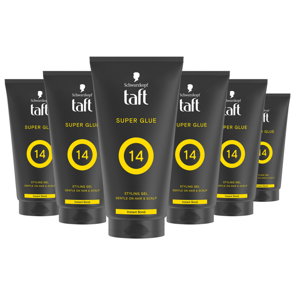 6x Taft Men Power Gel Super Glue Hold 14150 ml