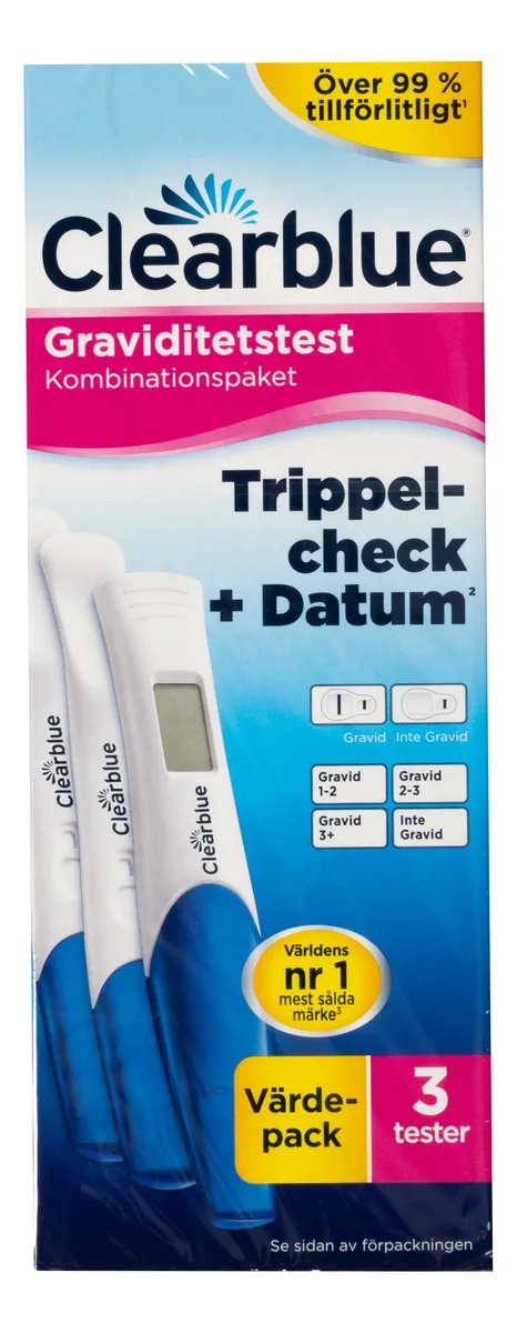 Clearblue Triple Check Graviditetstest - 3 stk.