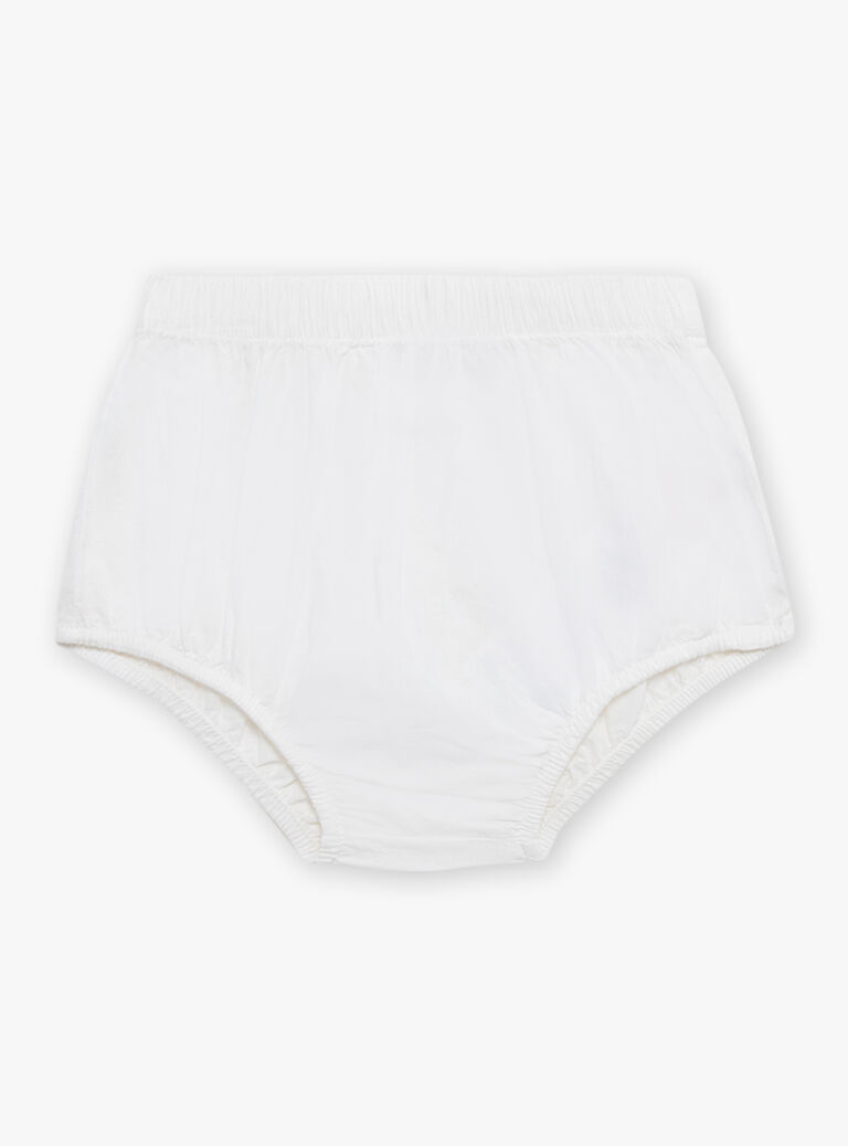 Robe et culotte blanches à imprimé fleuri