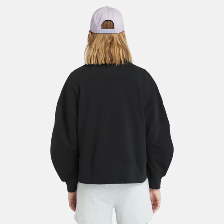 Sweat à col rond pour femme en noir