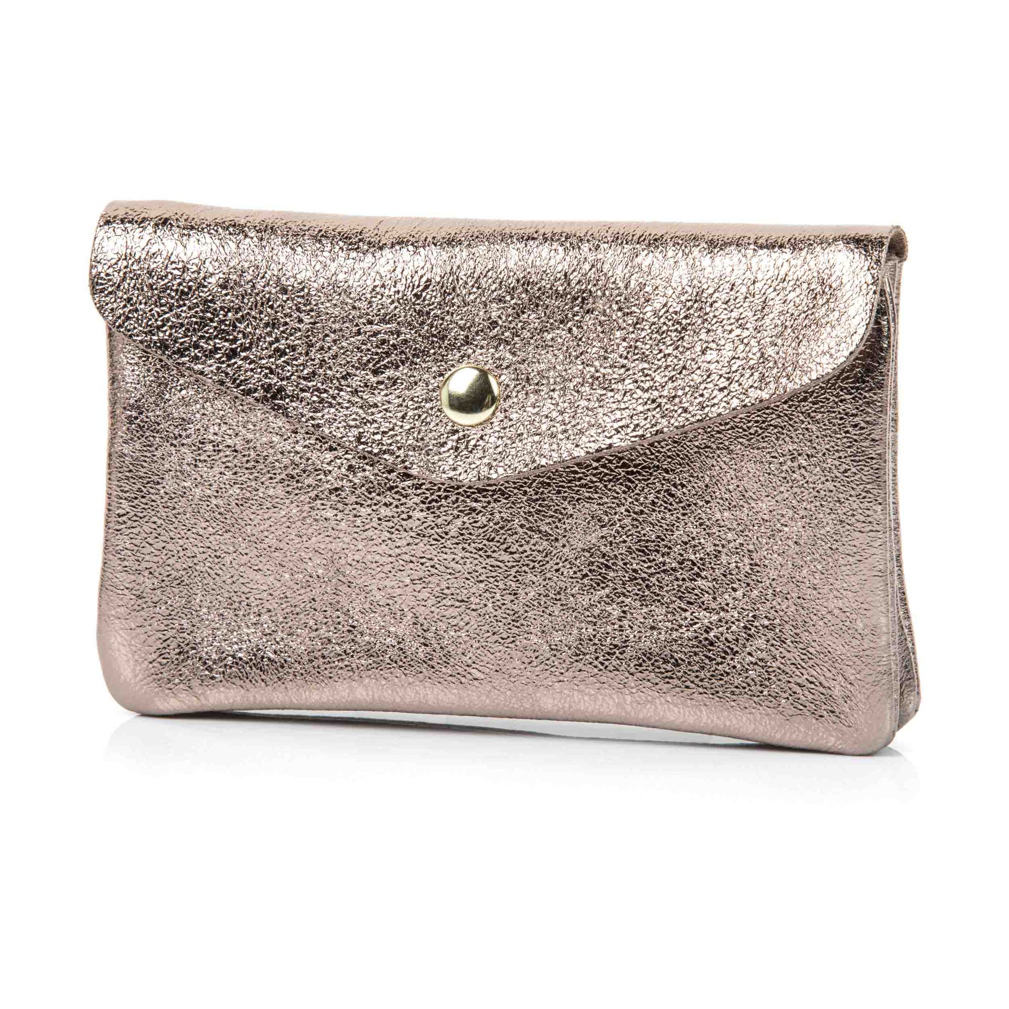 Petite maroquinerie en cuir bronze