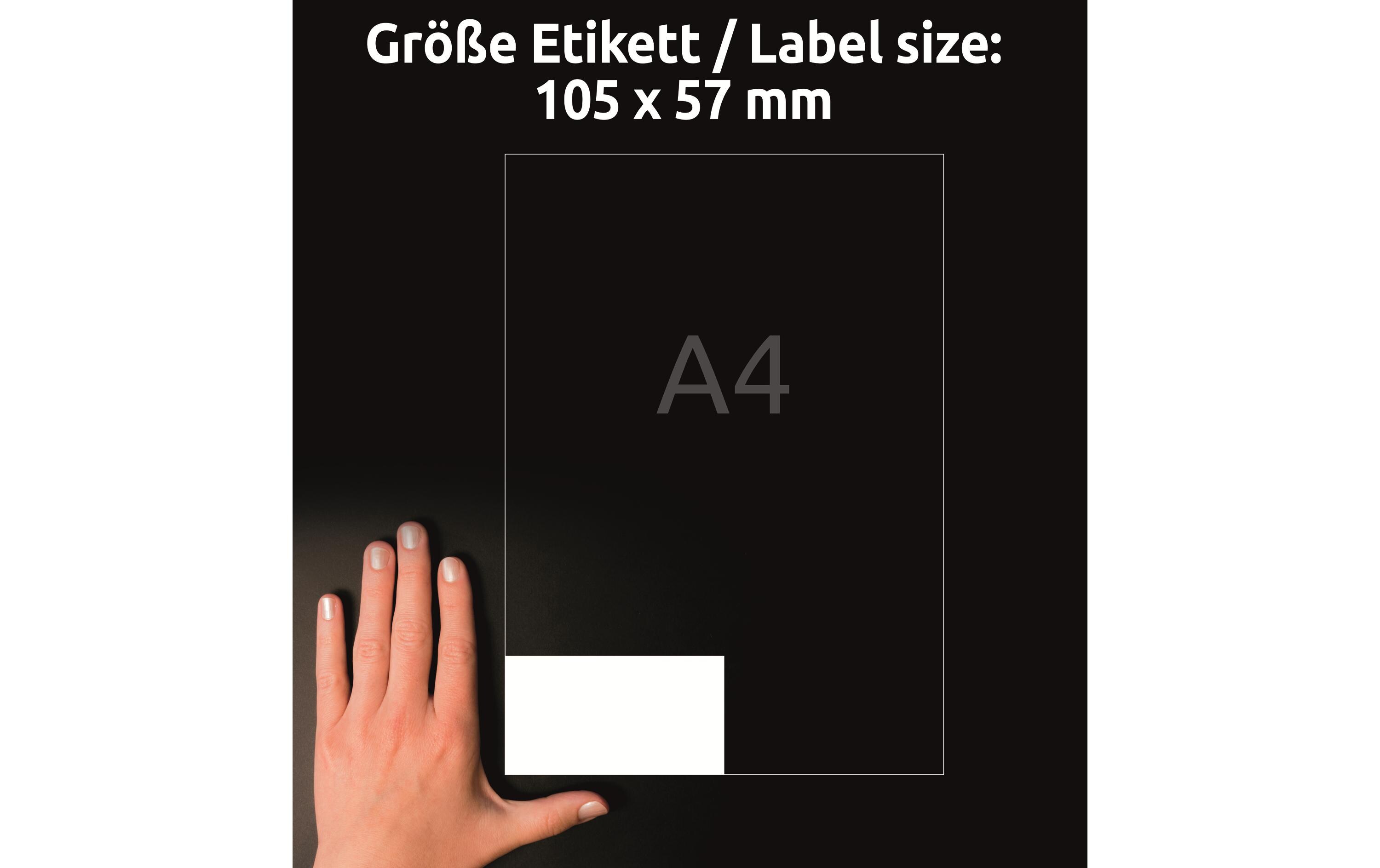 Universal-Etiketten 3425 105 x 57 mm, 100 BlattWeisse Adressaufkleber, permanent haftend