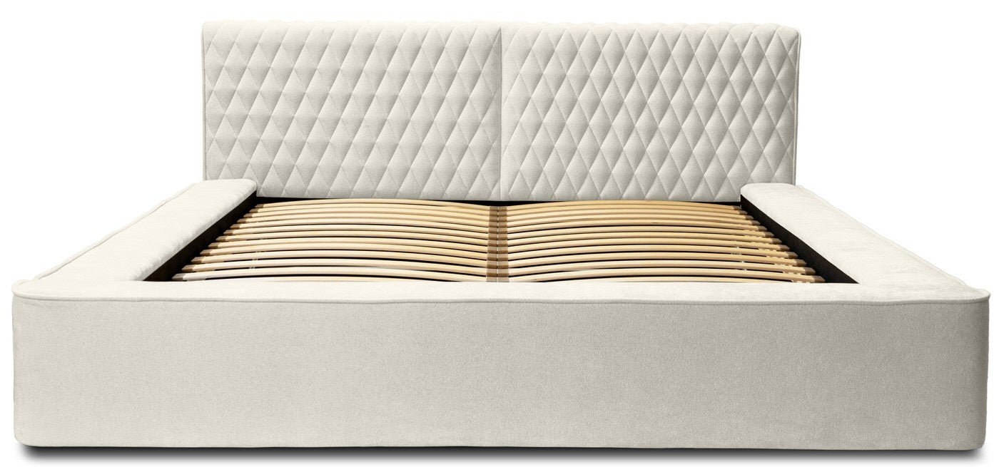 Trae Mobler Azurro 140 x 200 cm Gestoffeerd Bed Lichtgrijs